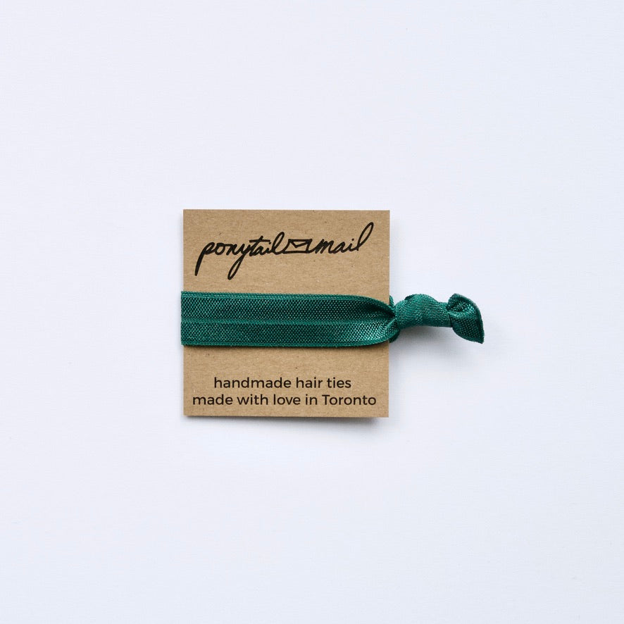 Single Hair Tie by Ponytail Mail in Hunter Green