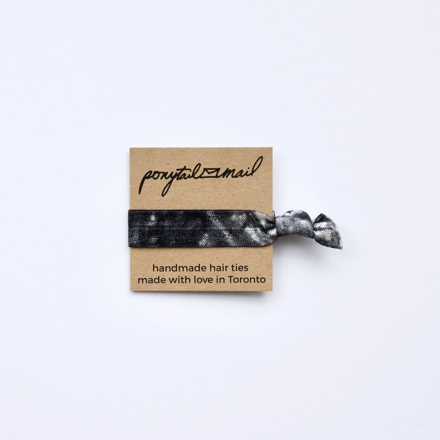 Single Hair Tie by Ponytail Mail in Salt & Pepper