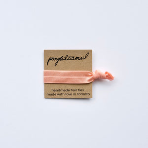 Single Hair Tie by Ponytail Mail in Salmon