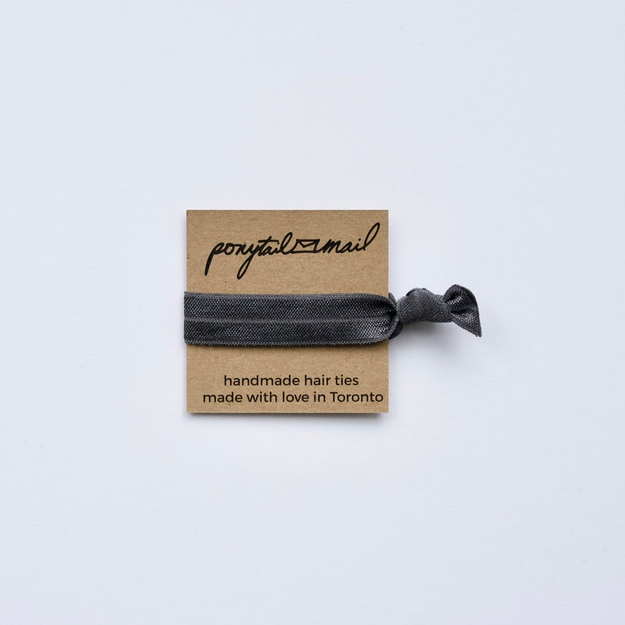 Single Hair Tie by Ponytail Mail in Charcoal