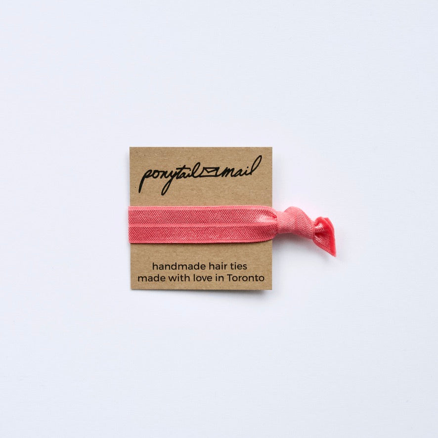 Single Hair Tie by Ponytail Mail in Watermelon