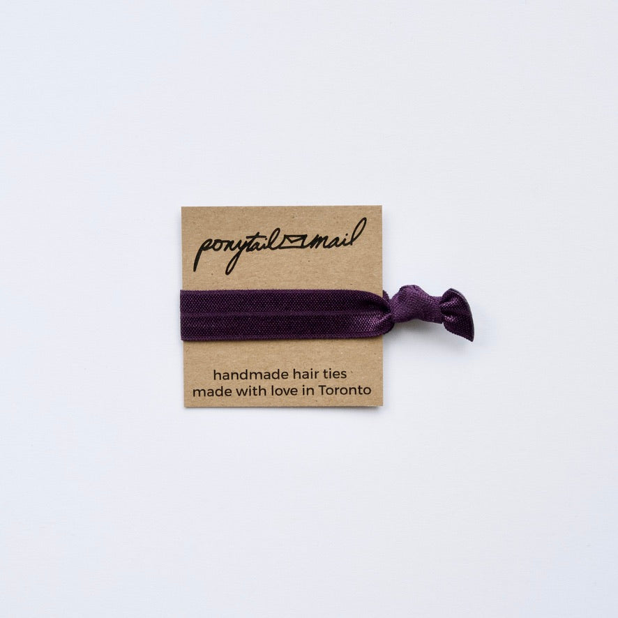 Single Hair Tie by Ponytail Mail in Eggplant