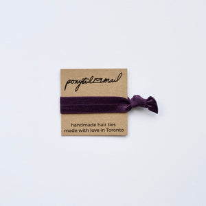 Single Hair Tie by Ponytail Mail in Eggplant