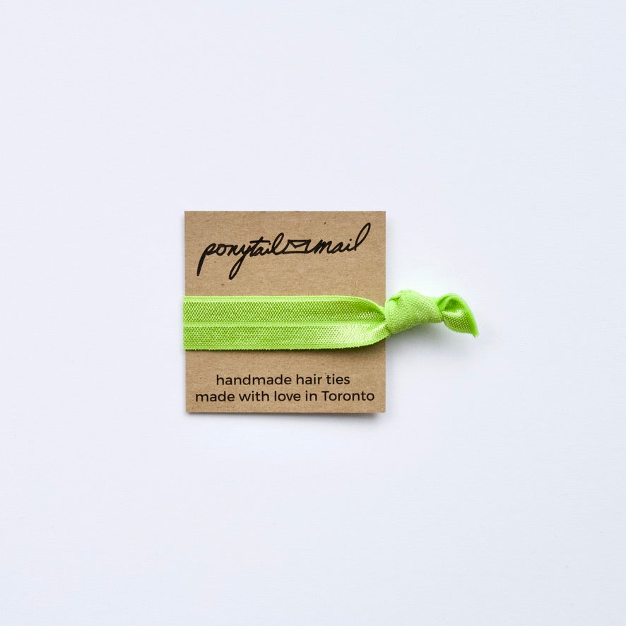 Single Hair Tie by Ponytail Mail in Green Apple