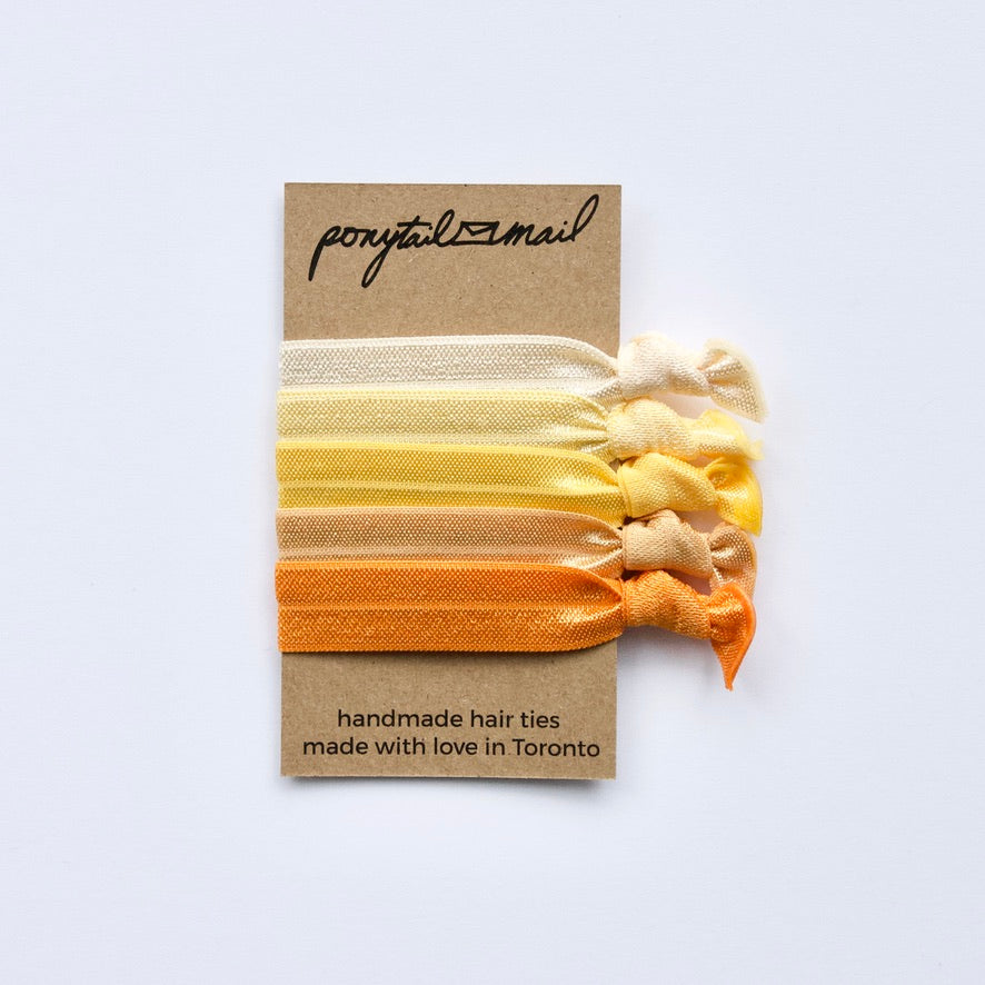 Freshly Squeezed Hair Tie Pack of 5 by Ponytail Mail