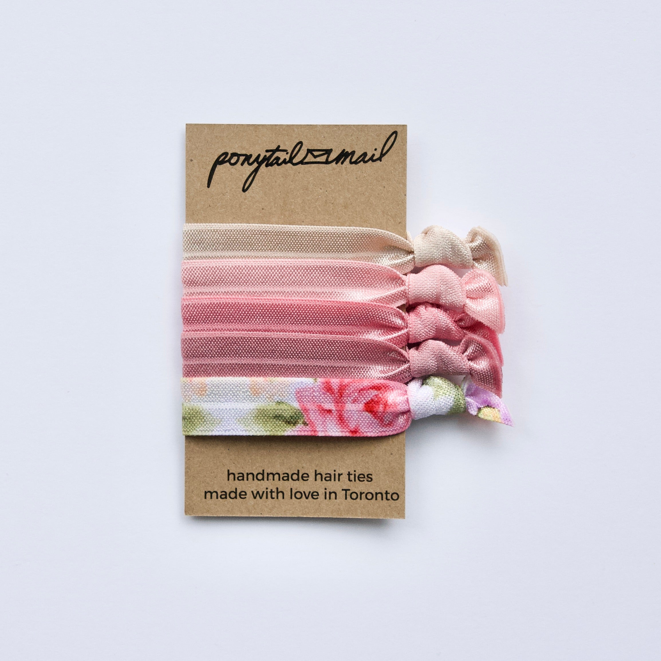 Rose Garden Hair Ties Pack of 5 by Ponytail Mail