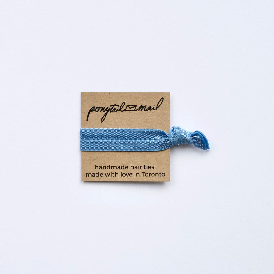 Single Hair Tie by Ponytail Mail in Denim
