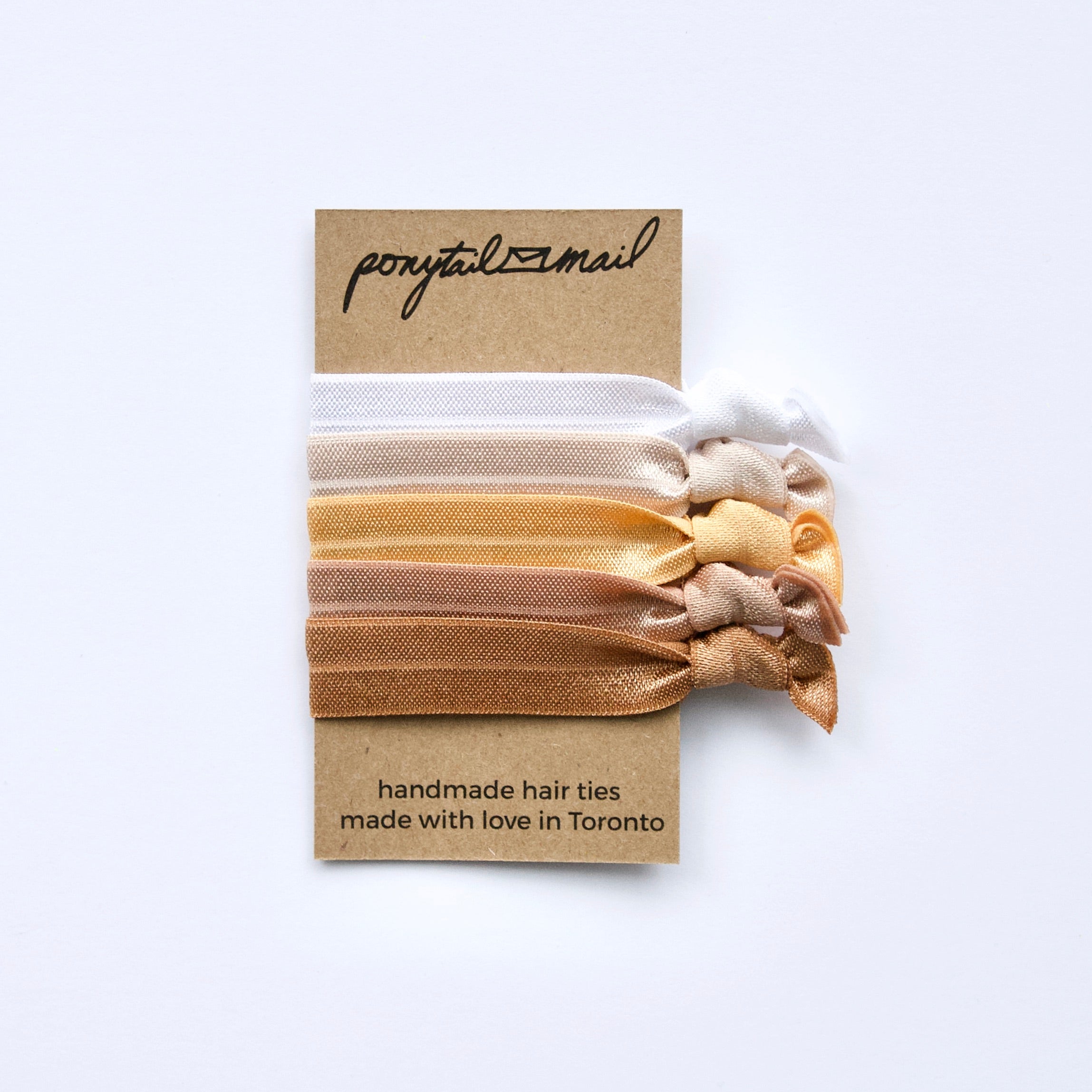 au naturel #1 Hair Tie Pack of 5 by Ponytail Mail