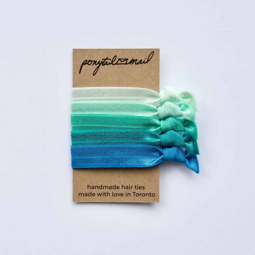 Seaside Hair Tie Pack of 5 by Ponytail Mail