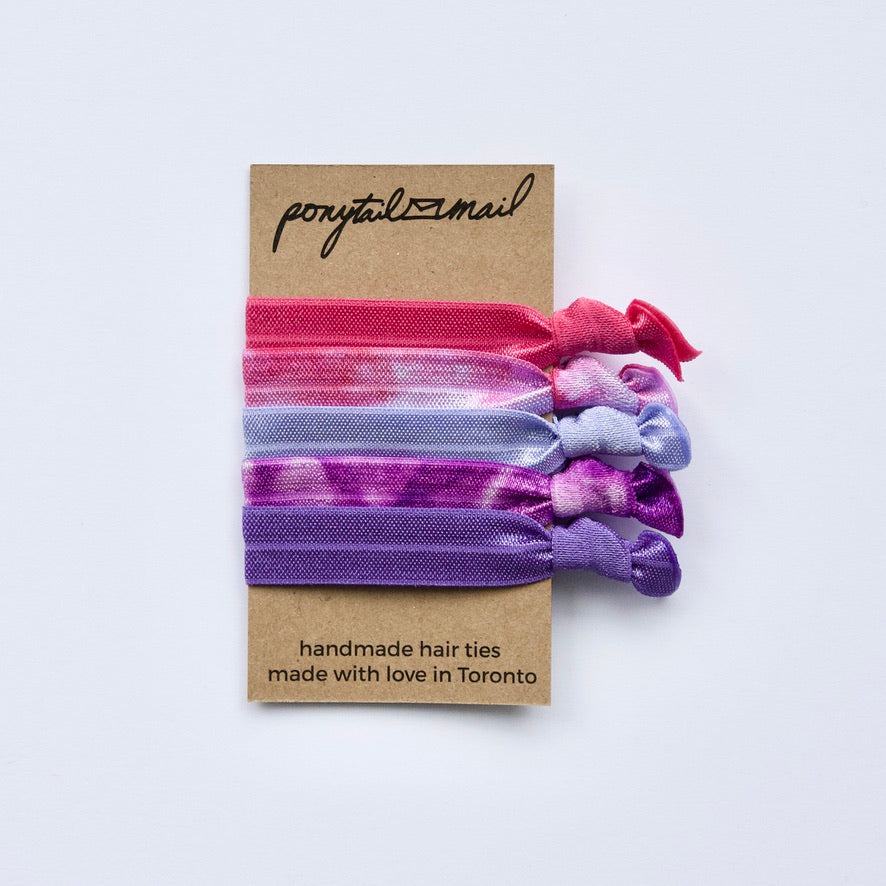 Tie Dye Fever Hair Tie Pack of 5 by Ponytail Mail