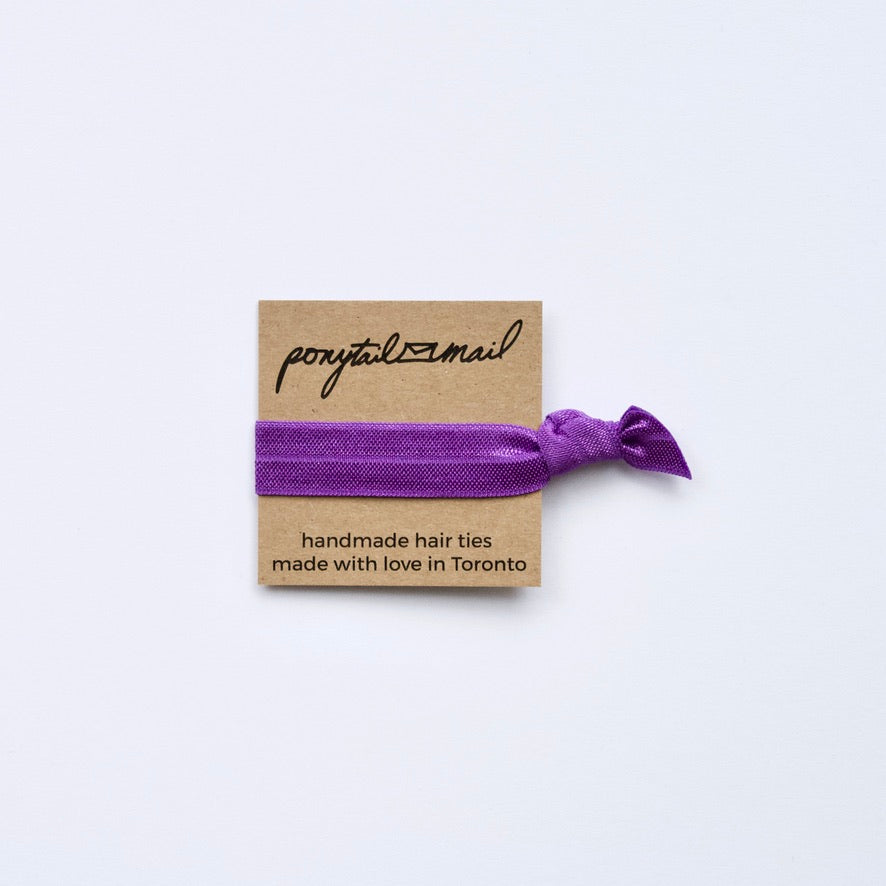 Single Hair Tie by Ponytail Mail in Purple