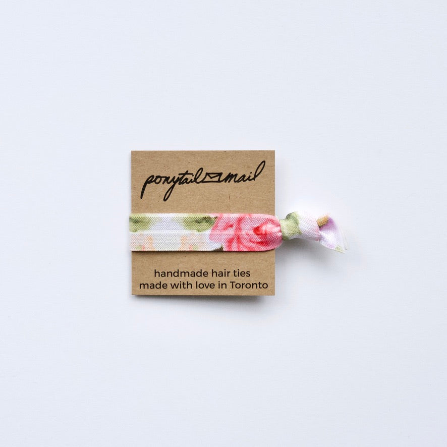 Single Hair Tie by Ponytail Mail in Flower Power