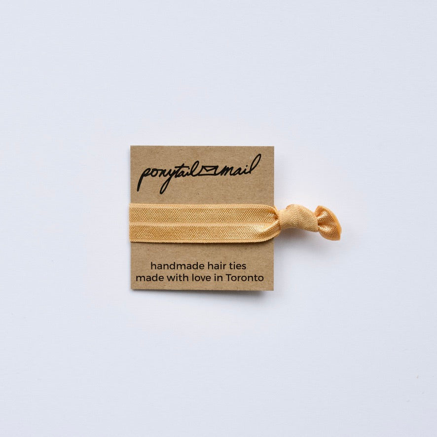 Single Hair Tie by Ponytail Mail in Gold