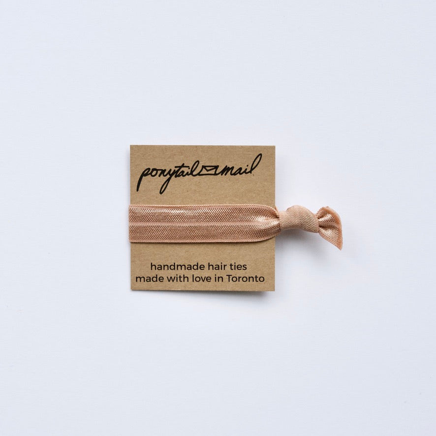 Single Hair Tie by Ponytail Mail in Camel