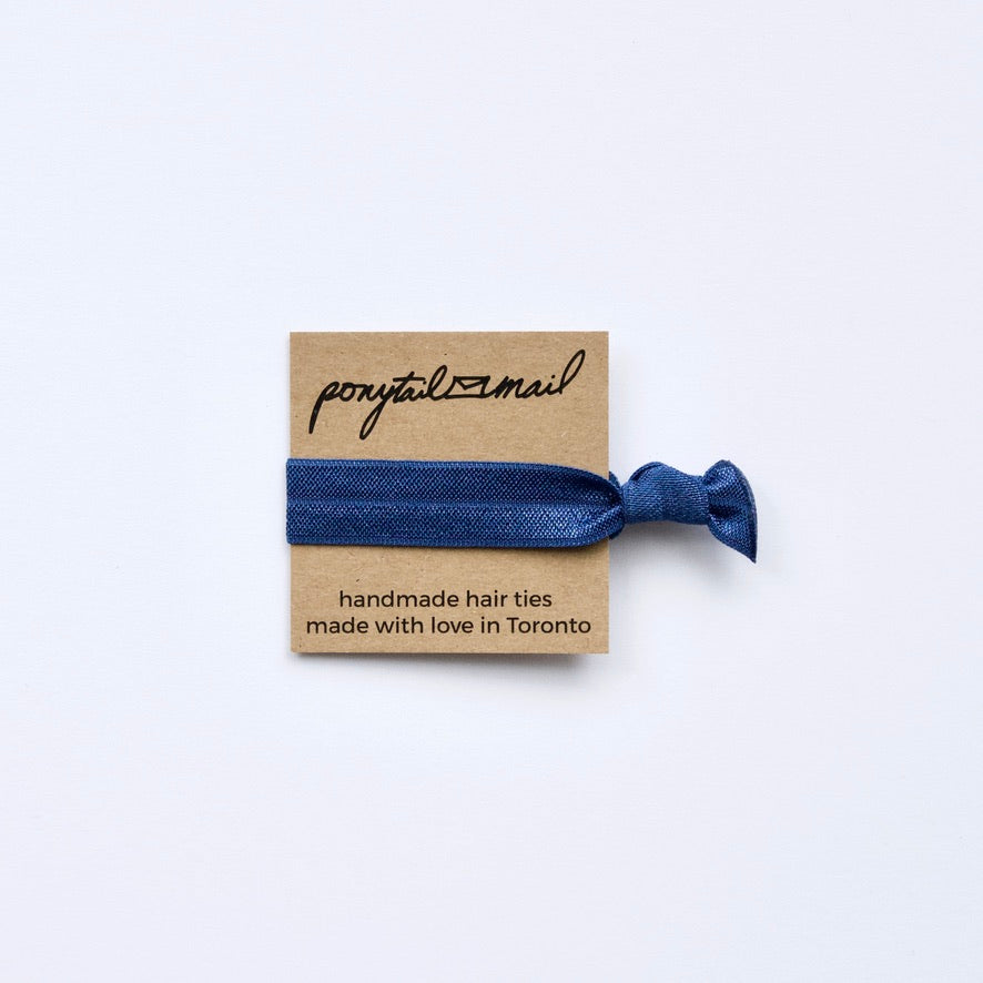 Single Hair Tie by Ponytail Mail in Navy
