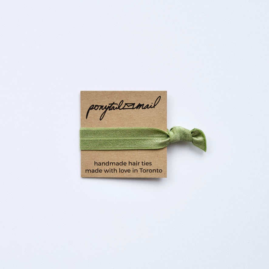 Single Hair Tie by Ponytail Mail in Sage