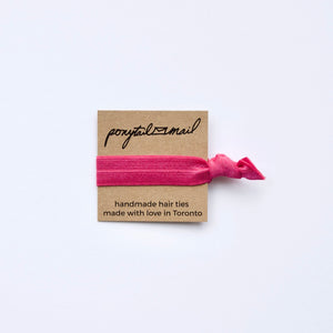 Single Hair Tie by Ponytail Mail in Raspberry