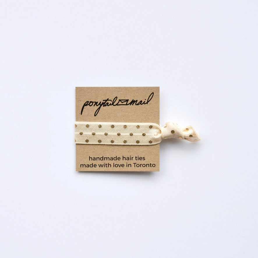 Single Hair Tie by Ponytail Mail in Golden Ticket