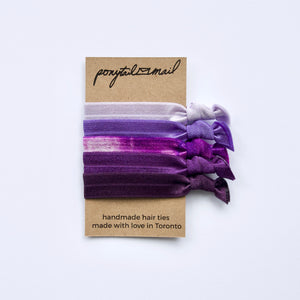 Grape Juice Hair Tie Pack of 5 by Ponytail Mail