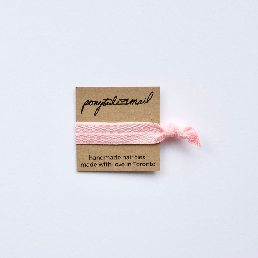 Single Hair Tie by Ponytail Mail in Light Pink